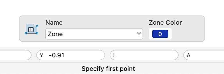 Zone tool options